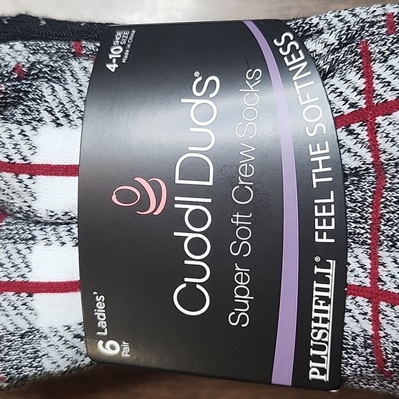 NWT CuddlDuds 6 Pack Soft Crew Socks - Picture 3 of 5